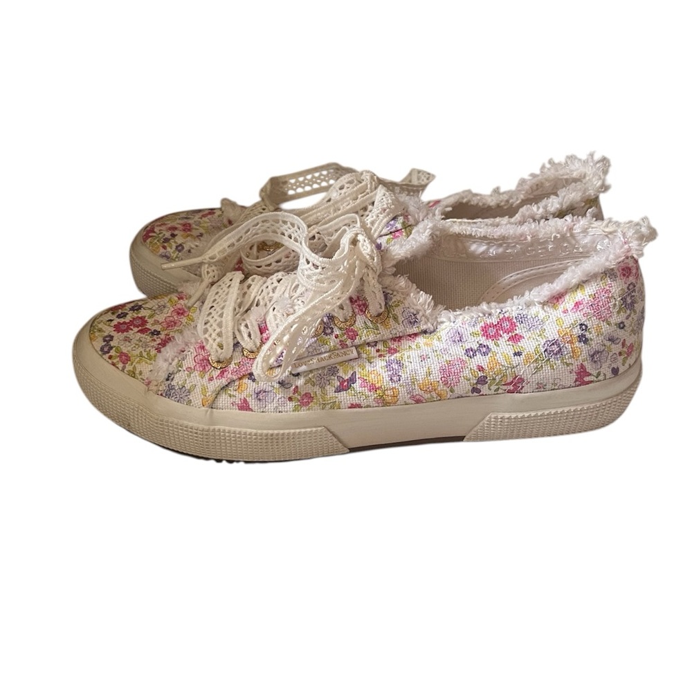 Love Shack Fancy X SUPERGA Flowers Friday Sneakers with Box Pass Frt Pink 8.5 - Picture 4 of 13